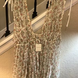 FP Gimme Butterflies Slip Dress/Layering Top Size XL